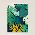 Tropical Jungle Leaves Stationery Card Gallery Image 2