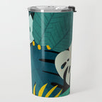 Tropical Jungle Leaves Travel Mug Gallery Image 2