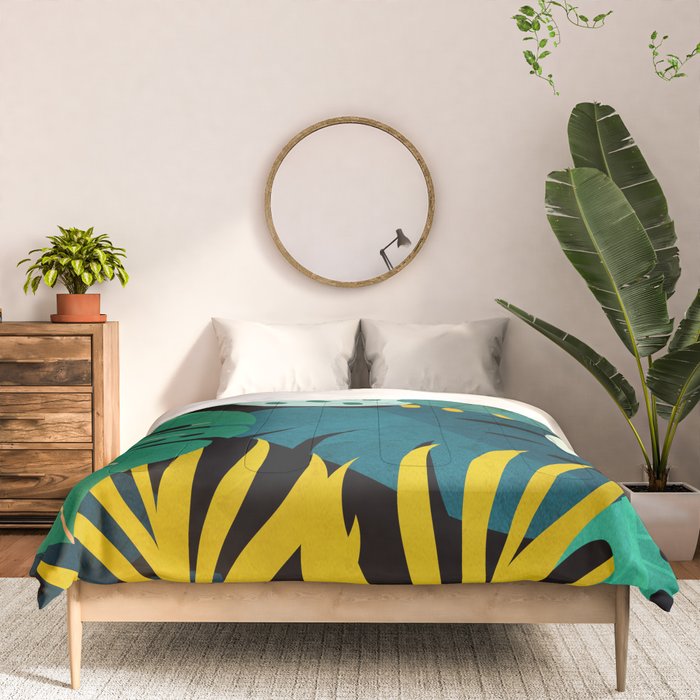 Tropical Jungle Leaves Comforter Gallery Image 3