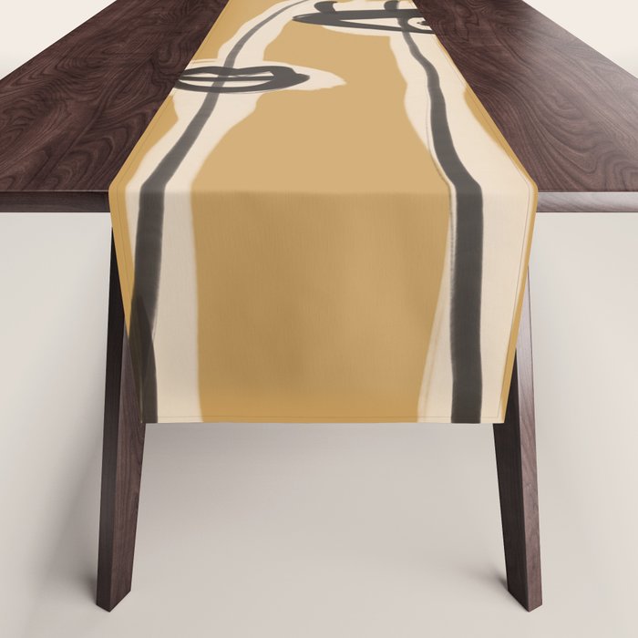 Abstract line art eyes 11 Table Runner Gallery Image 1
