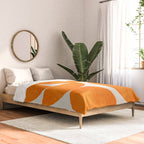 Geometric Shapes orange mid century Comforter Gallery Image 2