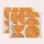 Geometric Shapes orange mid century Placemat Gallery Image 1