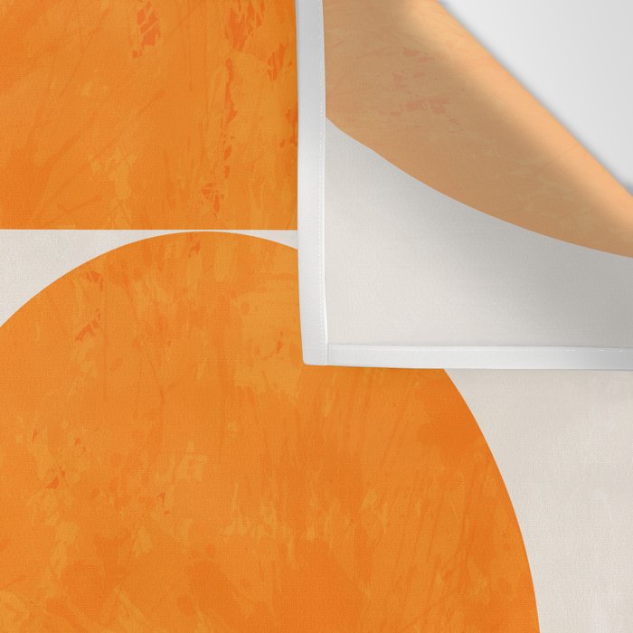 Geometric Shapes orange mid century Wall Tapestry Gallery Image 3