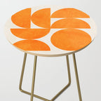 Geometric Shapes orange mid century Side Table Gallery Image 2