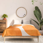 Geometric Shapes orange mid century Comforter Gallery Image 3