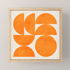 Geometric Shapes orange mid century Mini Art Print Gallery Image 1