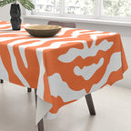 Zebra Wild Animal Print Orange Tablecloth Gallery Image 3
