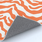 Zebra Wild Animal Print Orange Rug Gallery Image 4