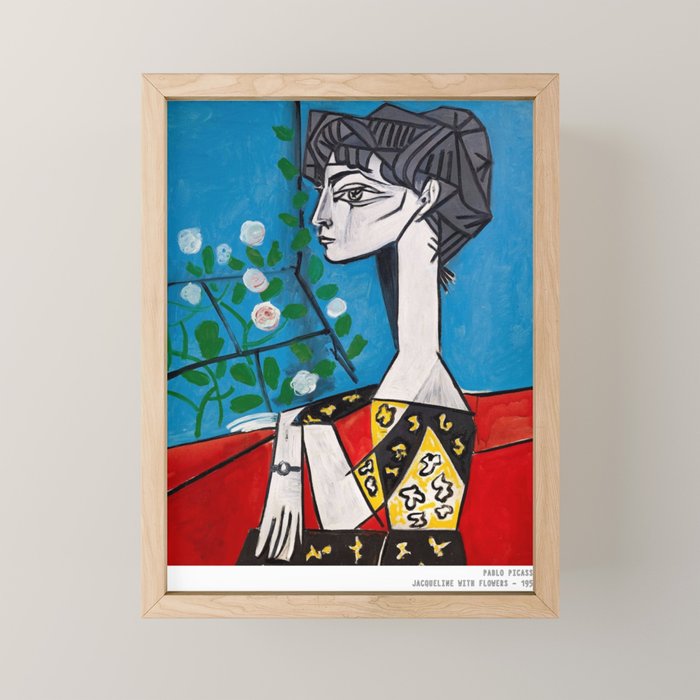 Pablo Picasso Jacqueline With Flowers 1956, T Shirt, Artwork Mini Art Print Gallery Image 1