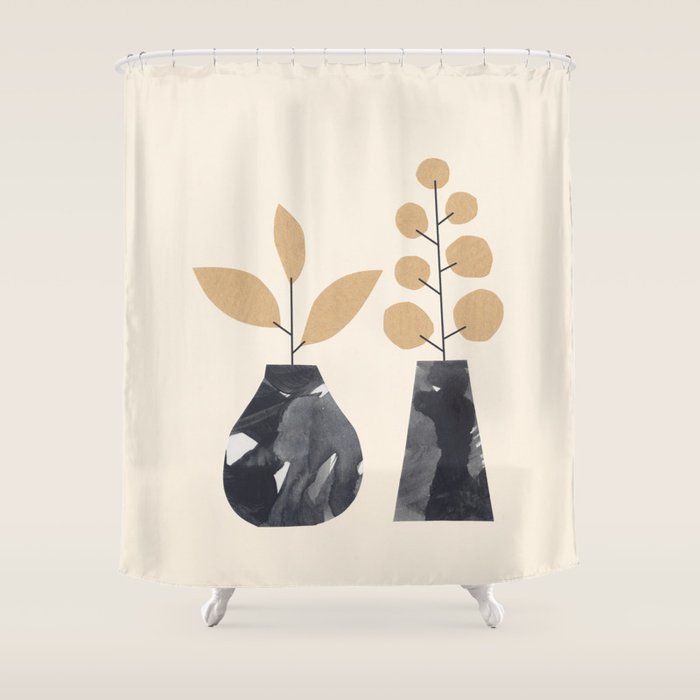 Still Life with Two Vases Shower Curtain Gallery Image 1