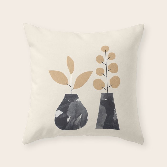 Still Life with Two Vases Throw Pillow Gallery Image 6