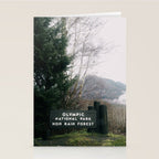 Olympic National Park Hoh Rain Forest Sign Stationery Card Gallery Image 2
