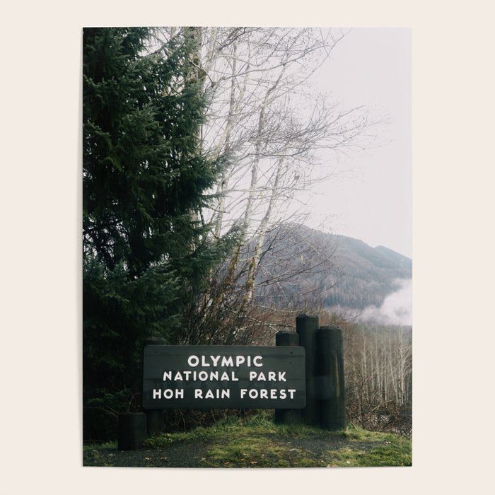 Olympic National Park Hoh Rain Forest Sign Poster Gallery Image 4