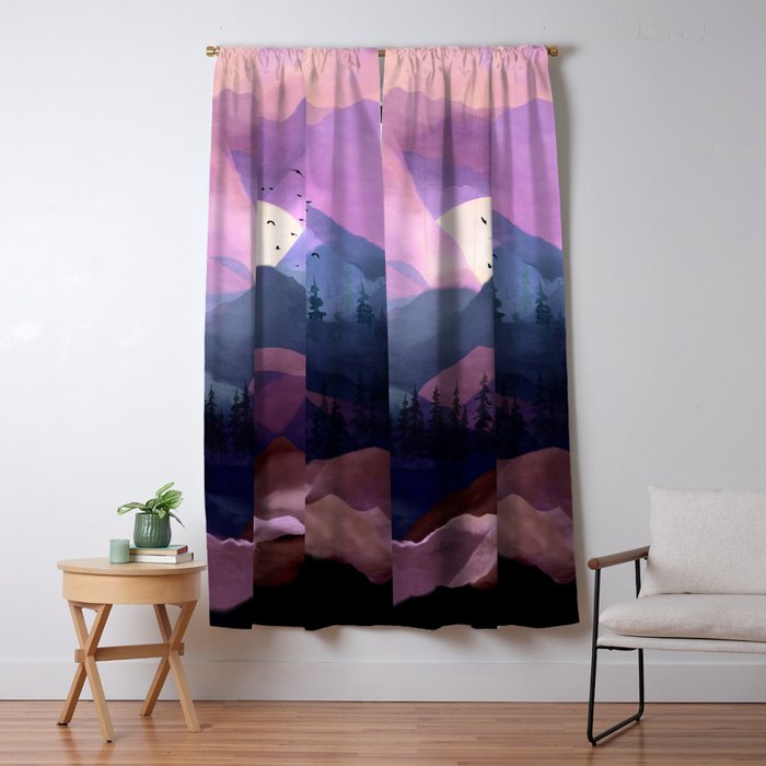 Misty Mountain Morning Window Curtain Gallery Image 5
