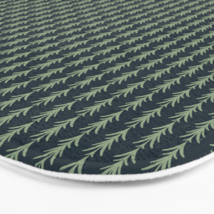 Palm Pier | Navy Bath Mat Gallery Image 3