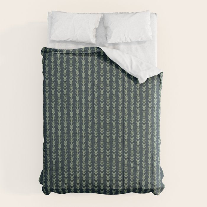 Palm Pier | Navy Comforter Gallery Image 1