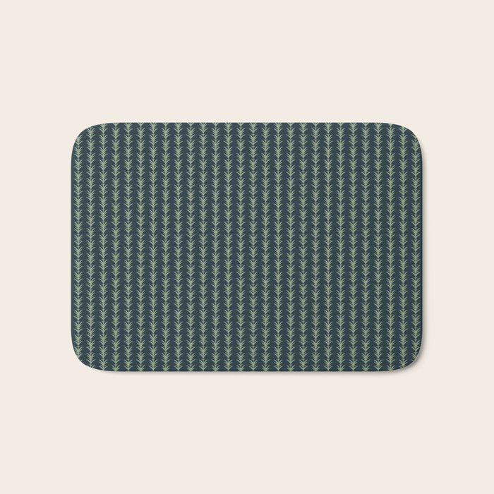 Palm Pier | Navy Bath Mat Gallery Image 1