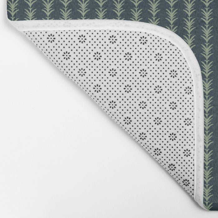 Palm Pier | Navy Bath Mat Gallery Image 2