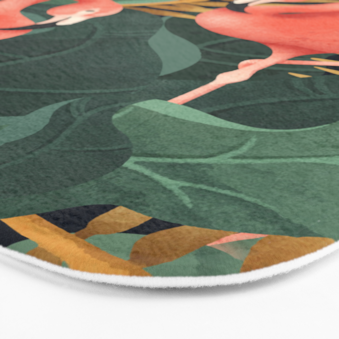 Two Flamingos Bath Mat Gallery Image 3