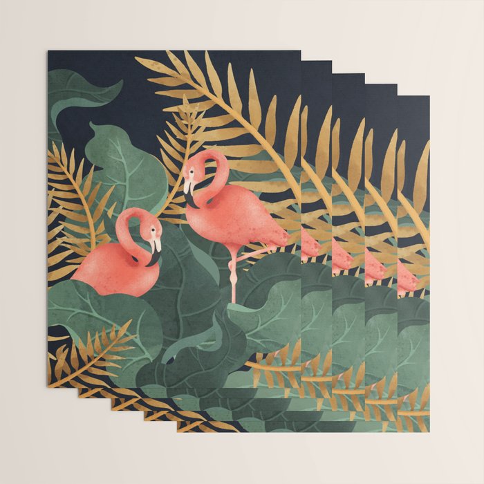 Two Flamingos Wrapping Paper Gallery Image 3
