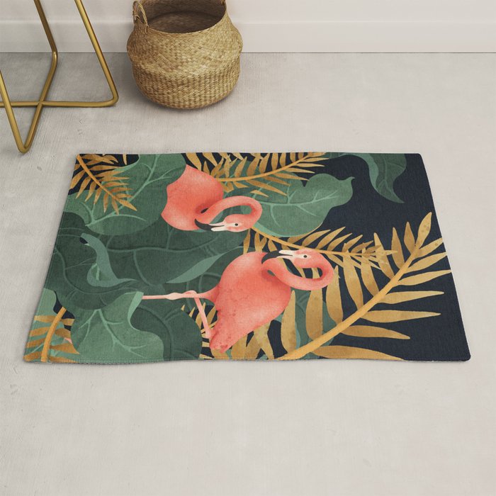 Two Flamingos Rug Gallery Image 1