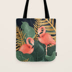 Two Flamingos Tote Bag Gallery Image 1