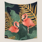 Two Flamingos Wall Tapestry Gallery Image 4