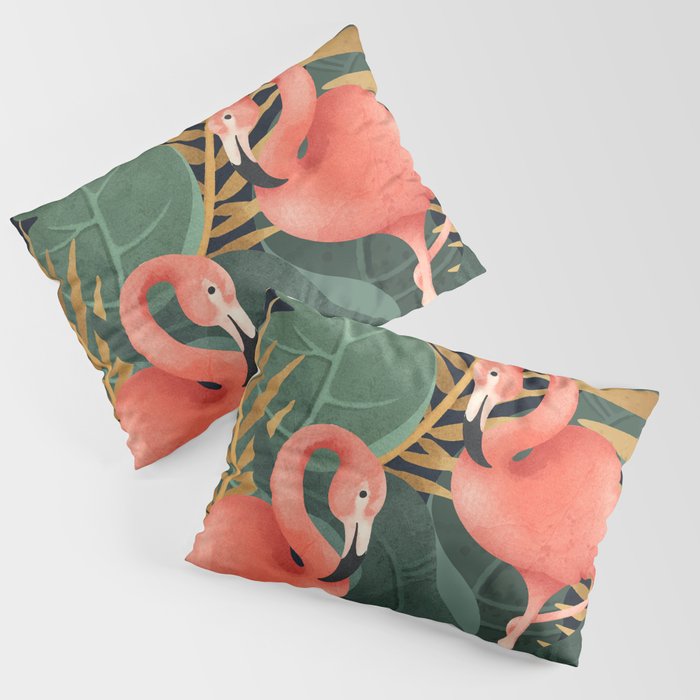 Two Flamingos Pillow Sham Gallery Image 3