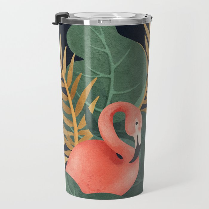 Two Flamingos Travel Mug Gallery Image 3
