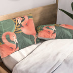 Two Flamingos Pillow Sham Gallery Image 2