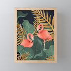 Two Flamingos Mini Art Print Gallery Image 1