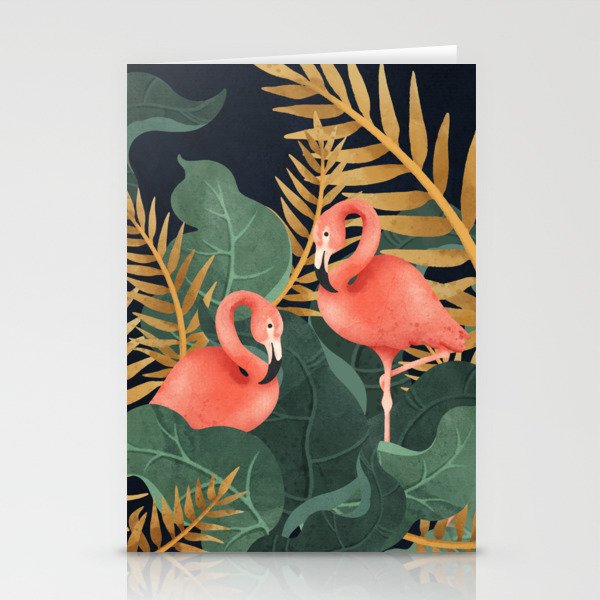 Two Flamingos Stationery Card Gallery Image 1
