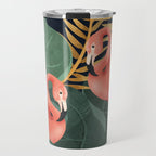 Two Flamingos Travel Mug Gallery Image 1