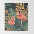Two Flamingos Throw Blanket Gallery Image 2