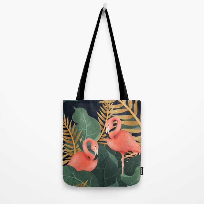 Two Flamingos Tote Bag Gallery Image 2