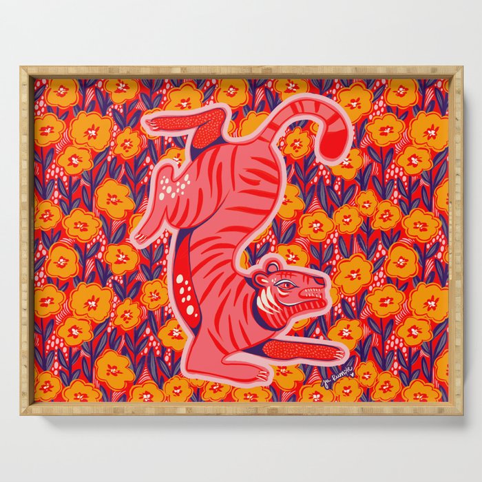 Golden Tiger Serving Tray Gallery Image 1