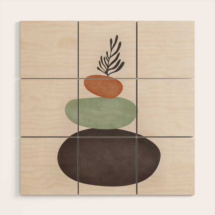 Abstract Shapes Wood Wall Art Gallery Image 1