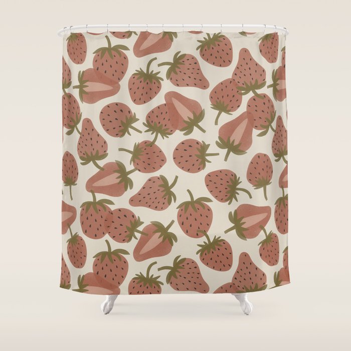Strawberry Bowl Shower Curtain Gallery Image 1