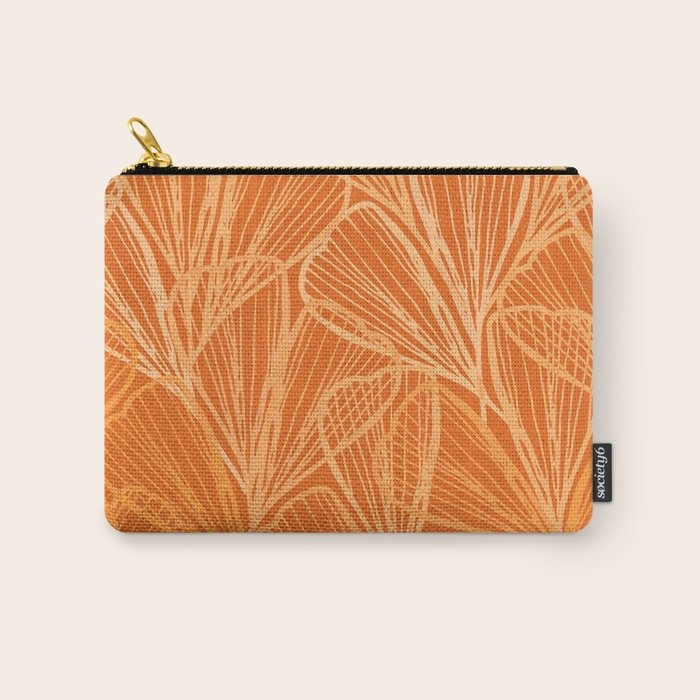 Modern Garden in Orange Carry All Pouch Gallery Image 1