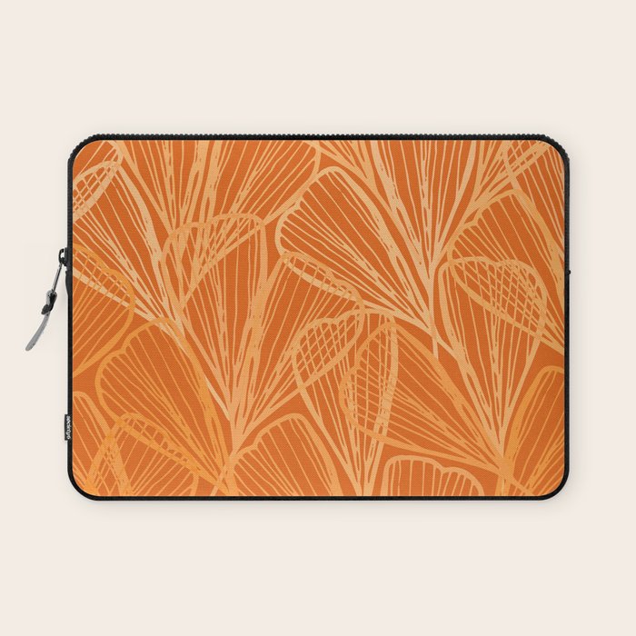 Modern Garden in Orange Laptop Sleeve Gallery Image 1