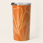 Modern Garden in Orange Travel Mug Gallery Image 3