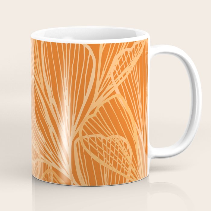Modern Garden in Orange Coffee Mug Gallery Image 1