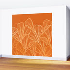 Modern Garden in Orange Wall Mural Gallery Image 2