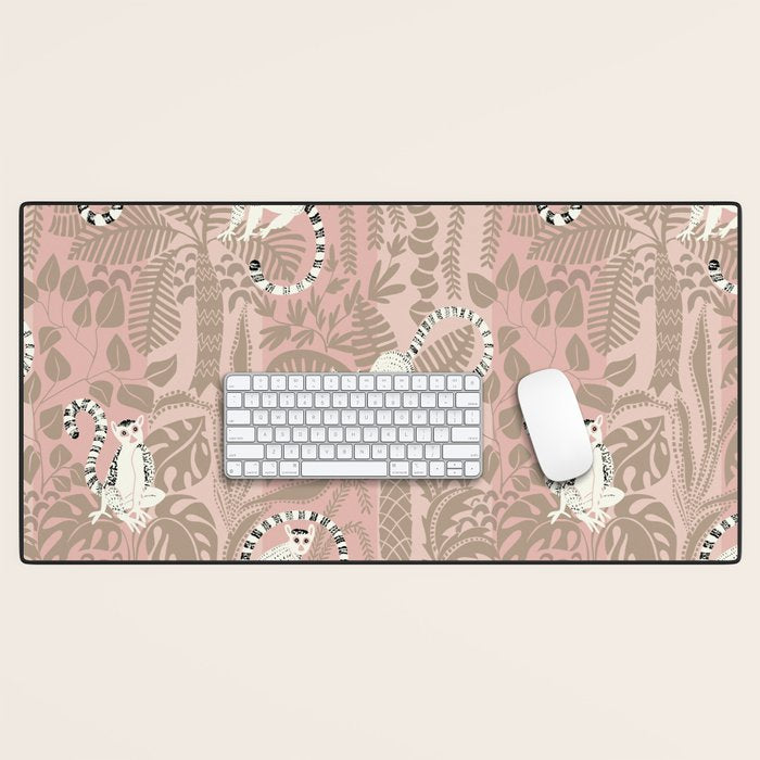 Jungle adventure neutral peach Desk Mat Gallery Image 1