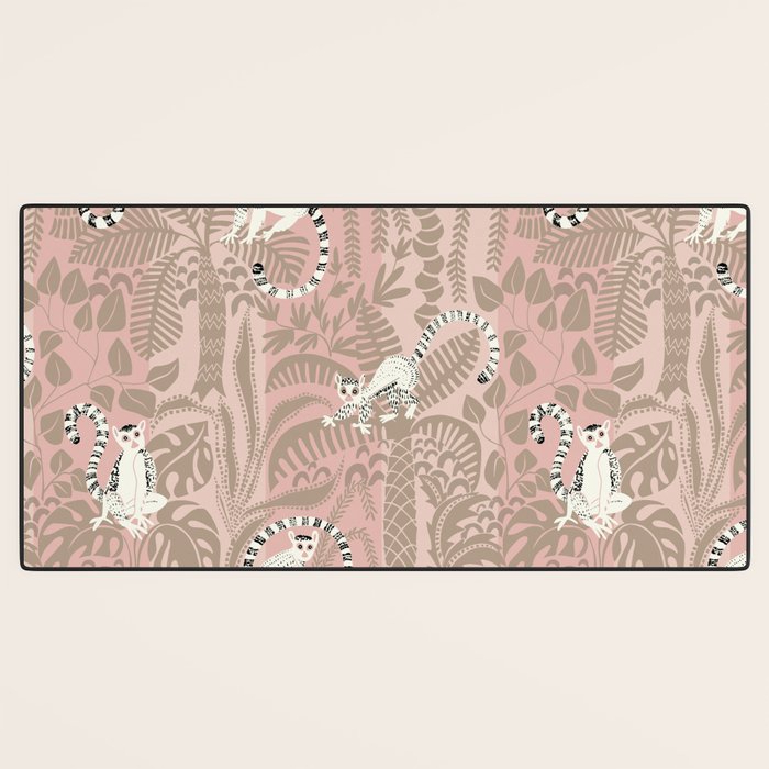 Jungle adventure neutral peach Desk Mat Gallery Image 3