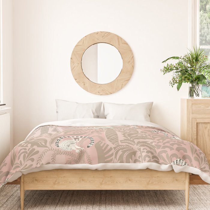 Jungle adventure neutral peach Duvet Cover Gallery Image 3