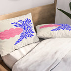 Ruby Pink Vase & Electric Leaves: Vases & Stuff 01 Pillow Sham Gallery Image 2