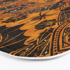 Gothic Halloween Damask - jack oâlantern gold and black  Bath Mat Gallery Image 3