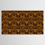 Gothic Halloween Damask - jack oâlantern gold and black  Tablecloth Gallery Image 2