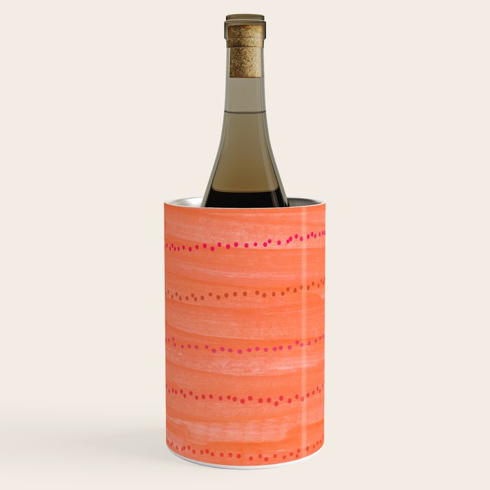 Minimal Doodle Dots in Chili Red Wine Chiller Gallery Image 2